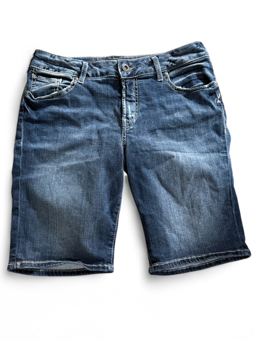 Silver Jeans Dark Blue Denim Bermuda Shorts - Picture 2 of 6
